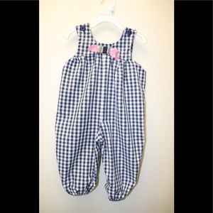 CHEZ AMI By PATSY AIKEN NAVY & WHITE CHECK JUMPER